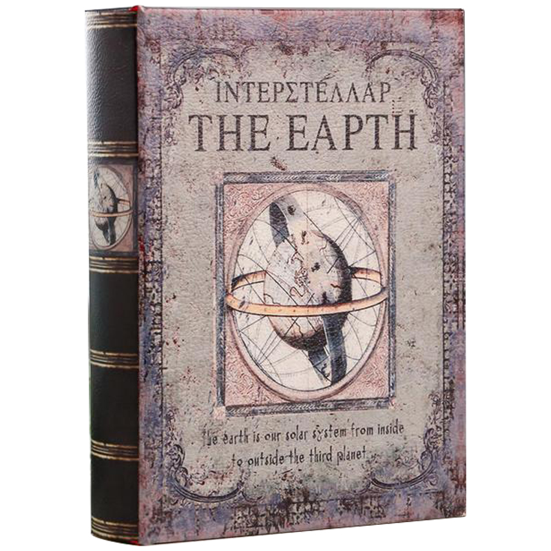 Шкатулка-книга Interstellar The Earth Book Box Серый Коричневый Золотой Шкатулка-книга Interstellar The Earth Book Box Серый Коричневый Золотой в Костроме | Loft Concept