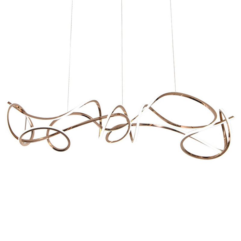 Светодиодная люстра Curly Ribbon Light Глянцевое золото Светодиодная люстра Curly Ribbon Light Глянцевое золото в Костроме | Loft Concept