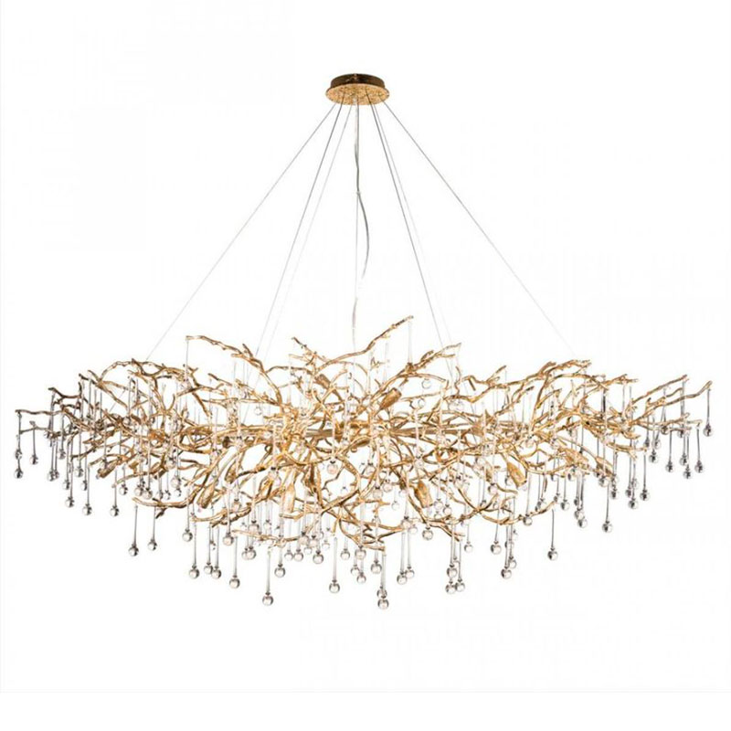 Люстра Crystal Drops bright Gold Золотой Люстра Crystal Drops bright Gold Золотой в Костроме | Loft Concept