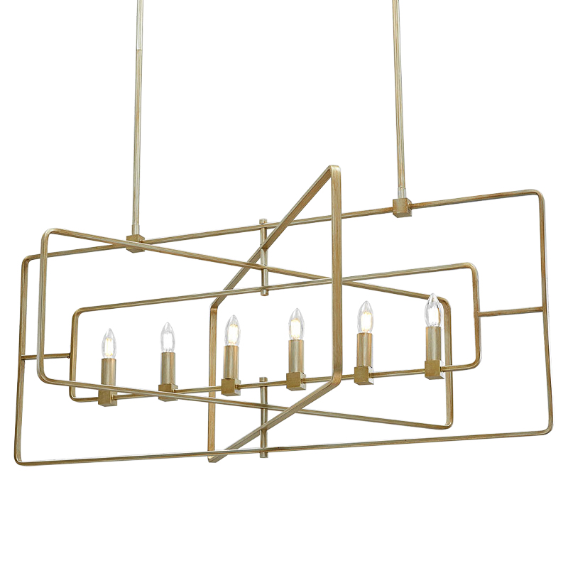 Люстра Macleod Linear Chandelier Золотой Люстра Macleod Linear Chandelier Золотой в Костроме | Loft Concept