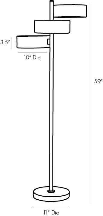 Торшер Arteriors HUTTON FLOOR LAMP Торшер Arteriors HUTTON FLOOR LAMP в Костроме