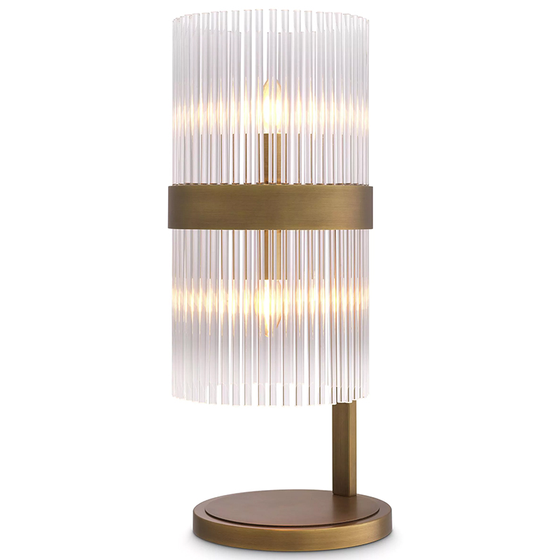 Настольная лампа Eichholtz Table Lamp Carnero Прозрачное Стекло Латунь в Костроме | Loft Concept 