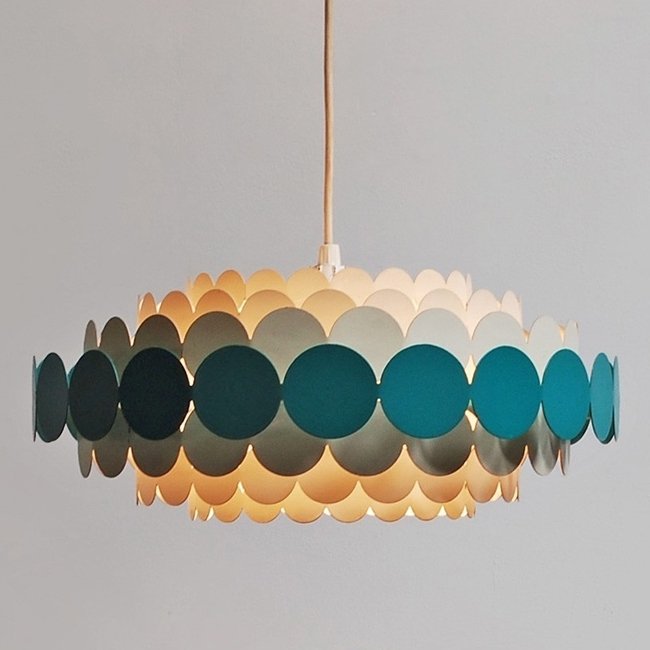 Люстра Doria Leuchten hanging lamp Бирюзовый Белый Люстра Doria Leuchten hanging lamp Бирюзовый Белый в Костроме | Loft Concept