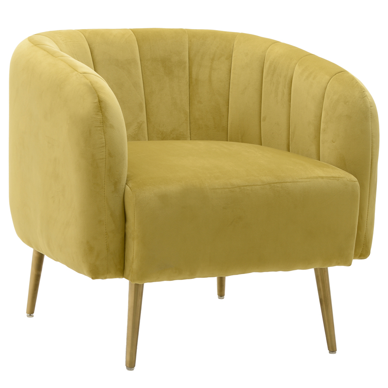 Кресло Donsia Armchair yellow Желтый Золотой Кресло Donsia Armchair yellow Желтый Золотой в Костроме | Loft Concept
