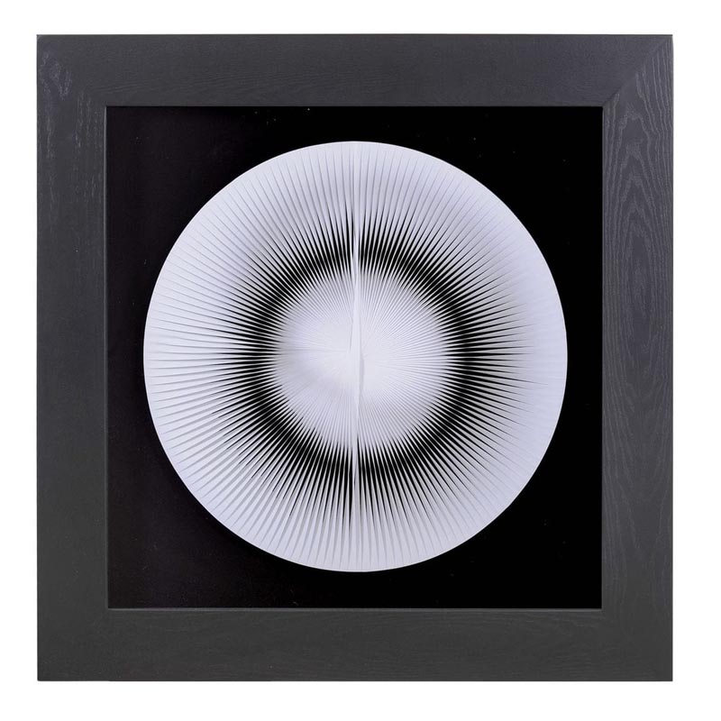 Панно Guinevere optical circle Серебряный Черный Панно Guinevere optical circle Серебряный Черный в Костроме | Loft Concept