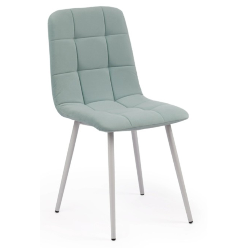 Стул Nancy Velour Light Blue Chair Светло-голубой Черный Стул Nancy Velour Light Blue Chair Светло-голубой Черный в Костроме | Loft Concept