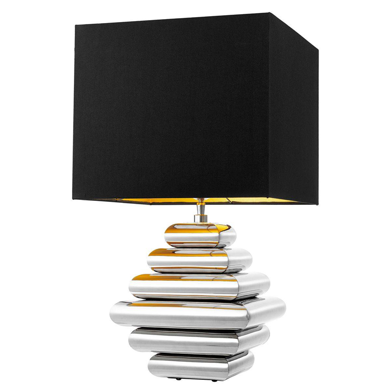 Настольная лампа Eichholtz Table Lamp Belmond Никель Черный Настольная лампа Eichholtz Table Lamp Belmond Никель Черный в Костроме | Loft Concept