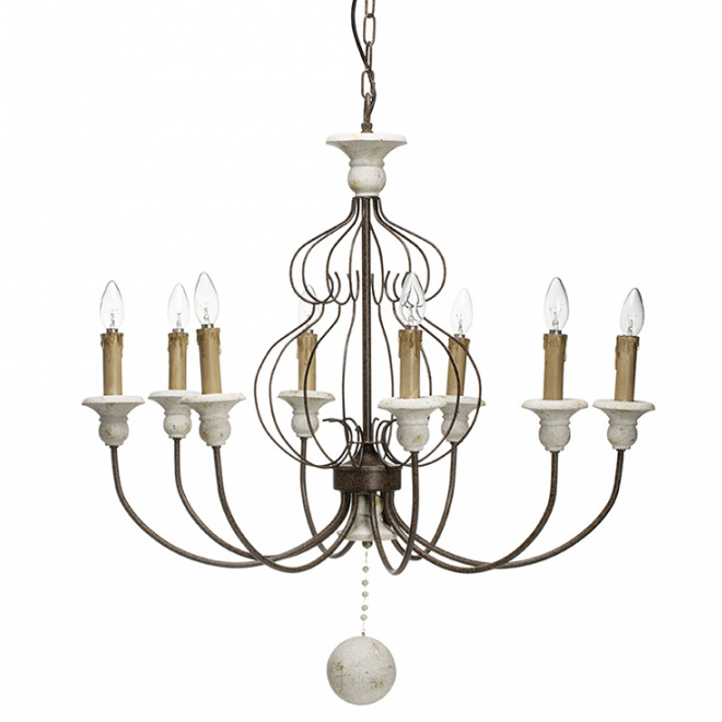 Люстра Vinta chandelier Белый Темная бронза Люстра Vinta chandelier Белый Темная бронза в Костроме | Loft Concept