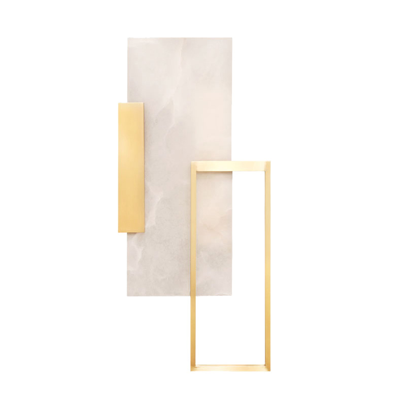 Бра Frame Wall lamp Латунь Белый Мрамор Bianco Бра Frame Wall lamp Латунь Белый Мрамор Bianco в Костроме | Loft Concept