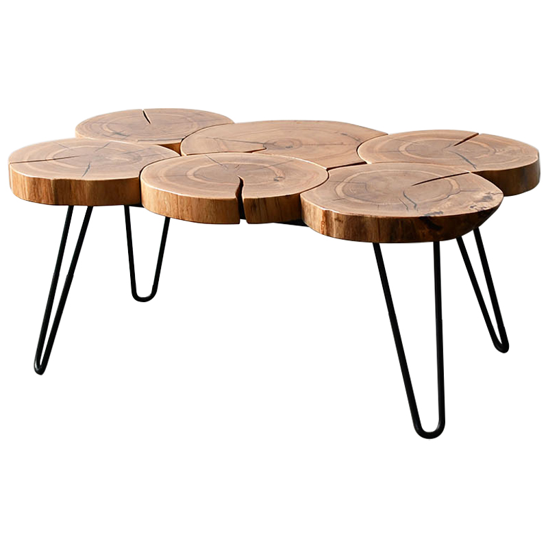 Кофейный стол Harun Industrial Metal Rust Coffee Table Коричневый Черный Кофейный стол Harun Industrial Metal Rust Coffee Table Коричневый Черный в Костроме | Loft Concept