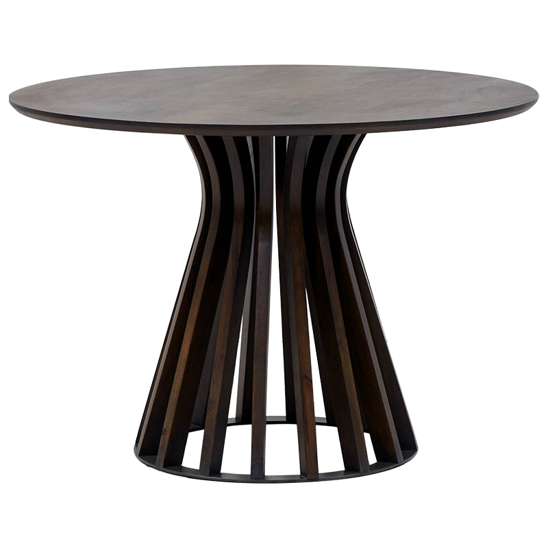 Обеденный круглый стол Seamus Brown Wood Dining Table Коричневый Обеденный круглый стол Seamus Brown Wood Dining Table Коричневый в Костроме | Loft Concept