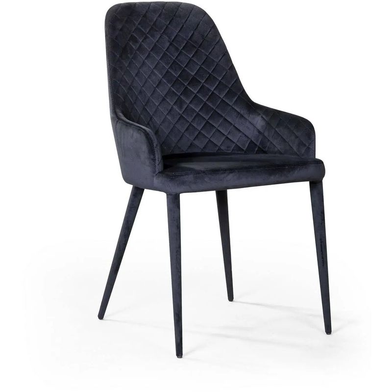 Стул Douglas Rhombus Chair Черный Велюр Черный Стул Douglas Rhombus Chair Черный Велюр Черный в Костроме | Loft Concept