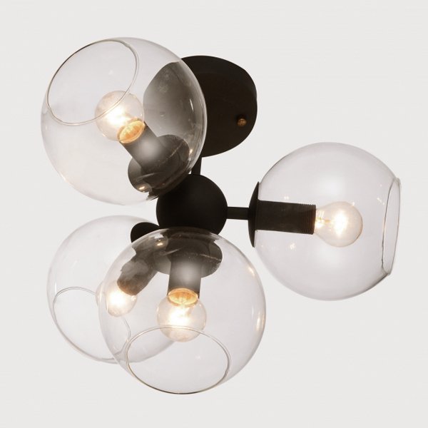 Потолочный светильник Sphere Cumulus Glass Top Черный Потолочный светильник Sphere Cumulus Glass Top Черный в Костроме | Loft Concept