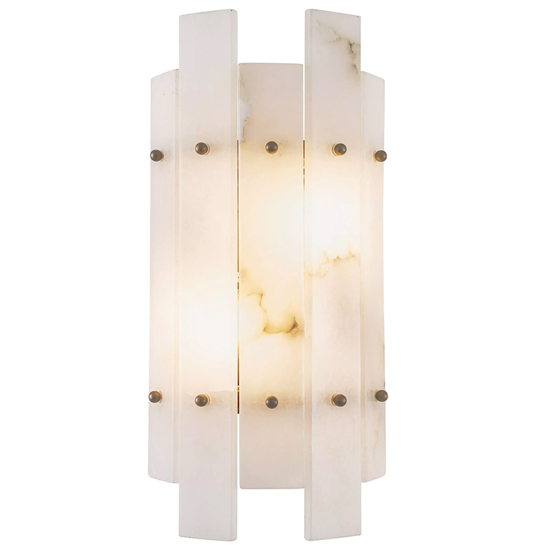 Бра Eichholtz Wall Lamp Caprera Alabaster Белый Мрамор Bianco Бежевый Латунь Бра Eichholtz Wall Lamp Caprera Alabaster Белый Мрамор Bianco Бежевый Латунь в Костроме | Loft Concept