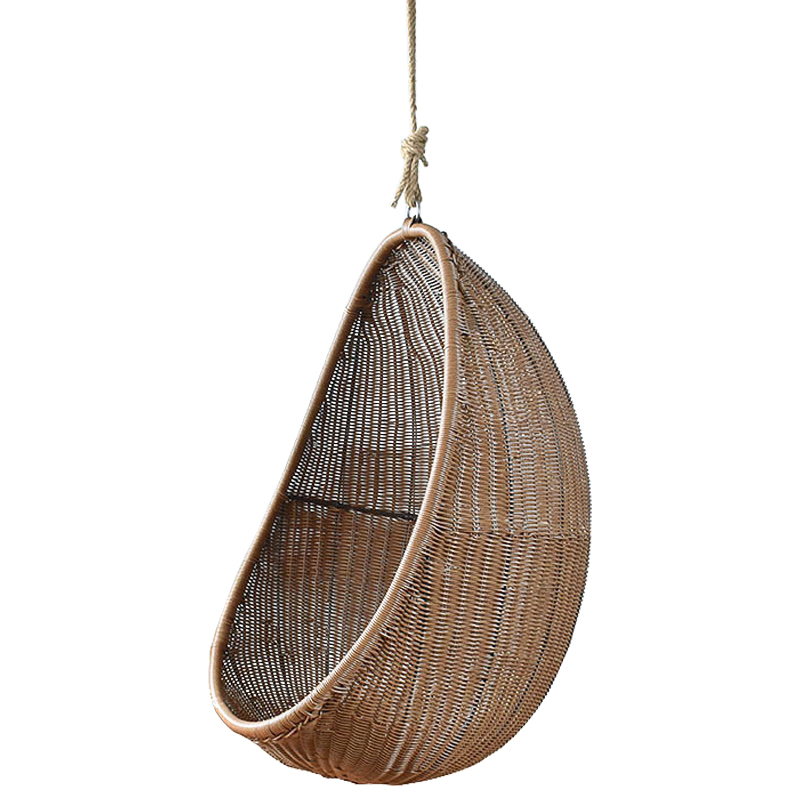 Кресло Wicker Egg Chair Коричневый Кресло Wicker Egg Chair Коричневый в Костроме | Loft Concept