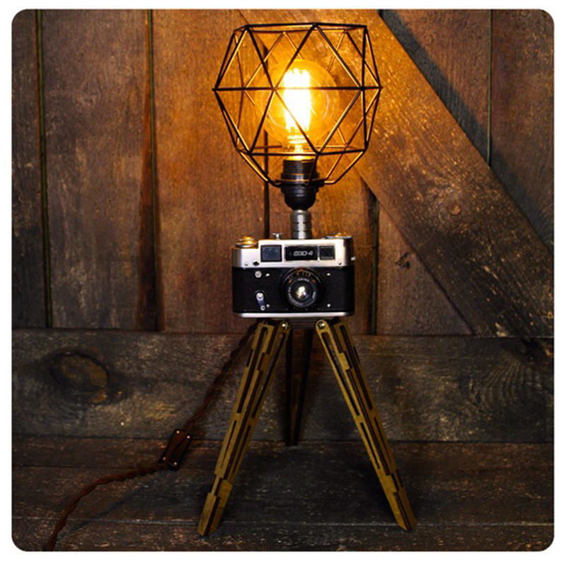 Настольная лампа Retro Camera Черный Настольная лампа Retro Camera Черный в Костроме | Loft Concept