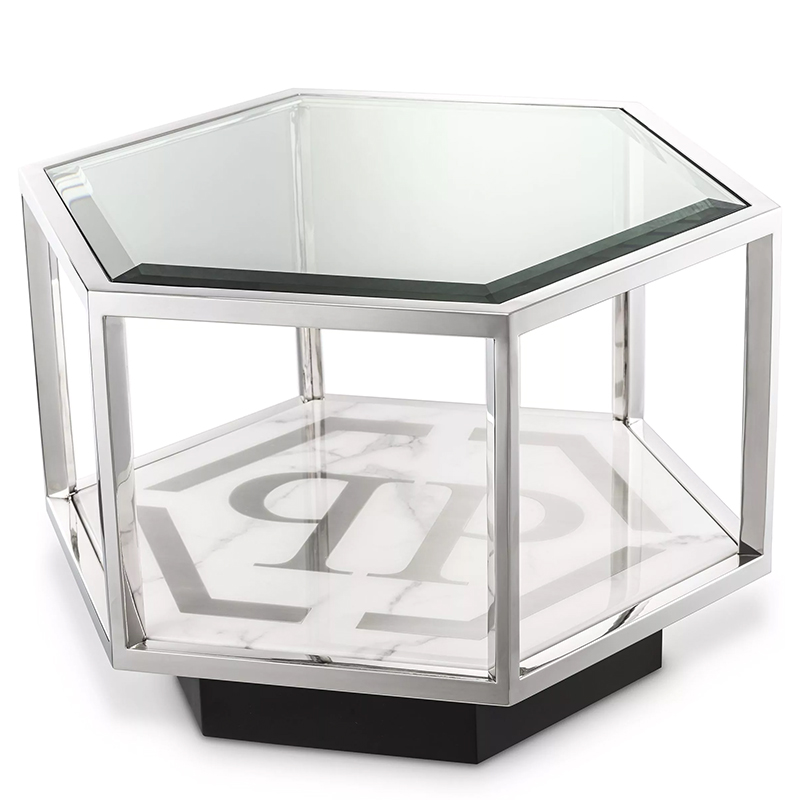 Приставной стол Philipp Plein Side Table Falcon View Chrome Хром Белый Мрамор Bianco Серый Черный Прозрачное Стекло Приставной стол Philipp Plein Side Table Falcon View Chrome Хром Белый Мрамор Bianco Серый Черный Прозрачное Стекло в Костроме | Loft Concept