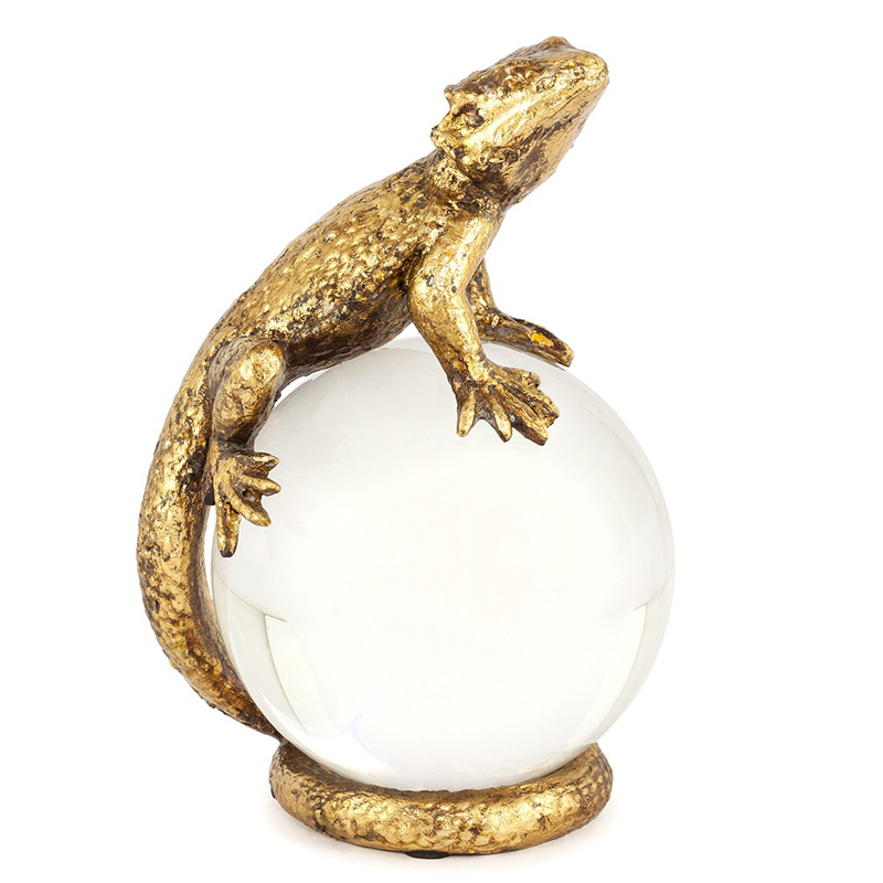 Статуэтка PAPERWEIGHT LIZARD Белый Бронза Статуэтка PAPERWEIGHT LIZARD Белый Бронза в Костроме | Loft Concept