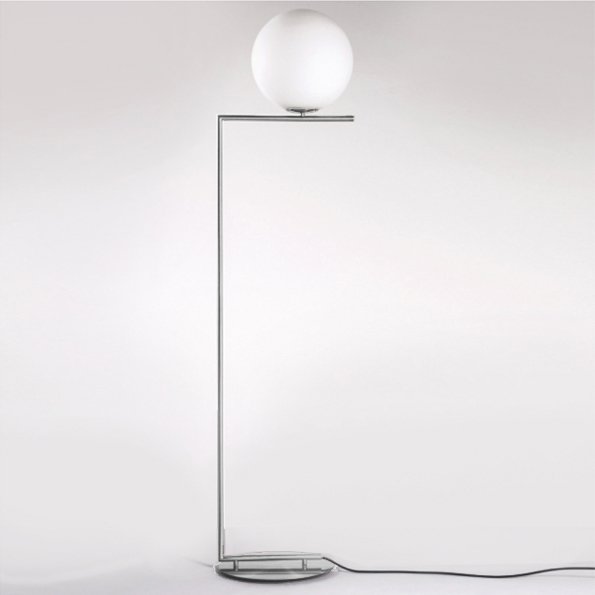 Торшер FLOS IC Lighting Flos Chrome Белый Хром Торшер FLOS IC Lighting Flos Chrome Белый Хром в Костроме | Loft Concept