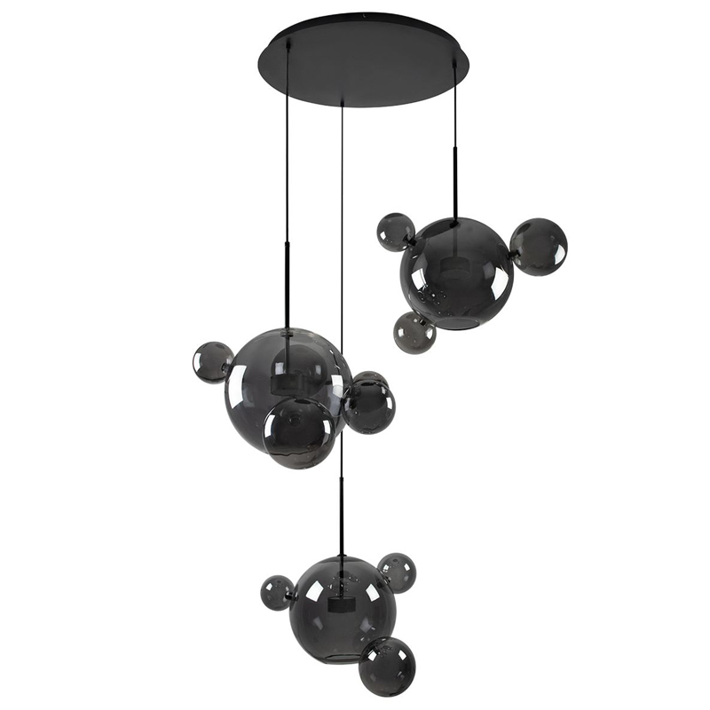 Люстра Bolle Circular Chandelier 14 BUBBLE Giopato & Coombes smoky Дымчатый (Smoke) Люстра Bolle Circular Chandelier 14 BUBBLE Giopato & Coombes smoky Дымчатый (Smoke) в Костроме | Loft Concept