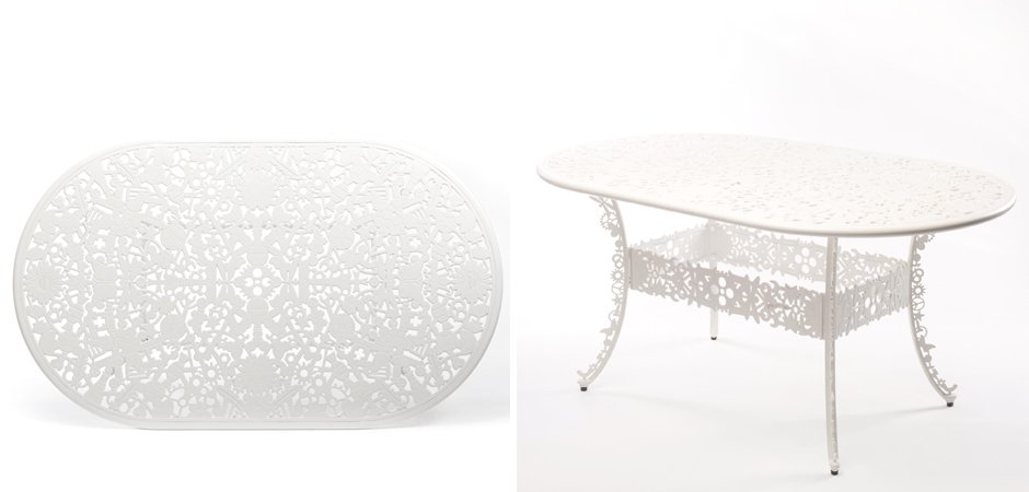 Обеденный стол Industry Collection ALUMINIUM OVAL TABLE – WHITE Обеденный стол Industry Collection ALUMINIUM OVAL TABLE – WHITE - Loft-Concept в Костроме