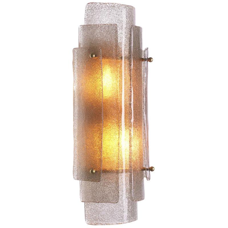 Бра Eichholtz Wall Lamp Sylvester Латунь Стекло Смок Бра Eichholtz Wall Lamp Sylvester Латунь Стекло Смок в Костроме | Loft Concept