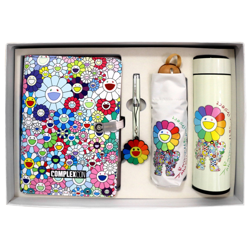Набор TAKASHI MURAKAMI Зонт раскладной, блокнот, термос и ручка Мульти Набор TAKASHI MURAKAMI Зонт раскладной, блокнот, термос и ручка Мульти в Костроме | Loft Concept