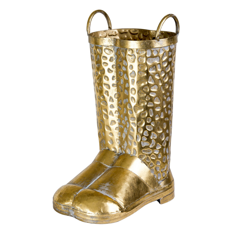 Ваза в форме сапог с рельефной текстурой и ручками Vase Boot Винтажное Темное Золото Ваза в форме сапог с рельефной текстурой и ручками Vase Boot Винтажное Темное Золото в Костроме | Loft Concept