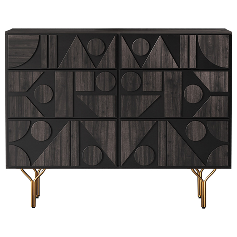 Комод Adnan Chest of Drawers Коричневый Золотой Комод Adnan Chest of Drawers Коричневый Золотой в Костроме | Loft Concept