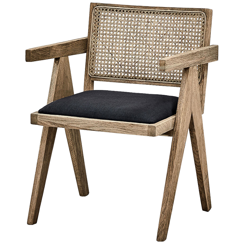 Стул Rattan Braid Stool Бежево-серый Графит Стул Rattan Braid Stool Бежево-серый Графит в Костроме | Loft Concept