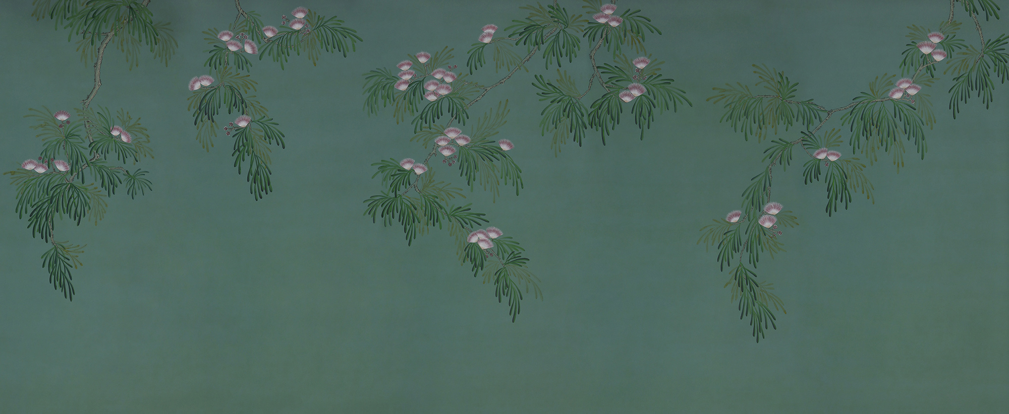 Обои ручная роспись Silk Tree Blossom on Sung Green Williamsburg Обои ручная роспись Silk Tree Blossom on Sung Green Williamsburg - постер Loft-Concept в Костроме