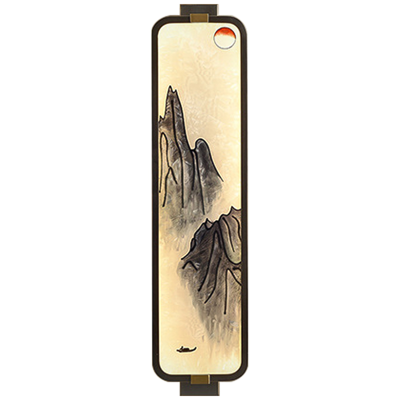 Настенный светильник Mountains Oriental Scenes Wall Lamp Темная медь Бежевый Черный Красный Настенный светильник Mountains Oriental Scenes Wall Lamp Темная медь Бежевый Черный Красный в Костроме | Loft Concept