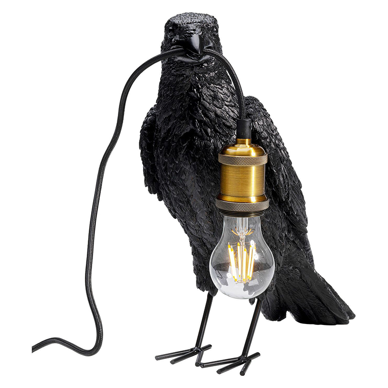 Настольная лампа Ворона Black Crow Черный Настольная лампа Ворона Black Crow Черный в Костроме | Loft Concept
