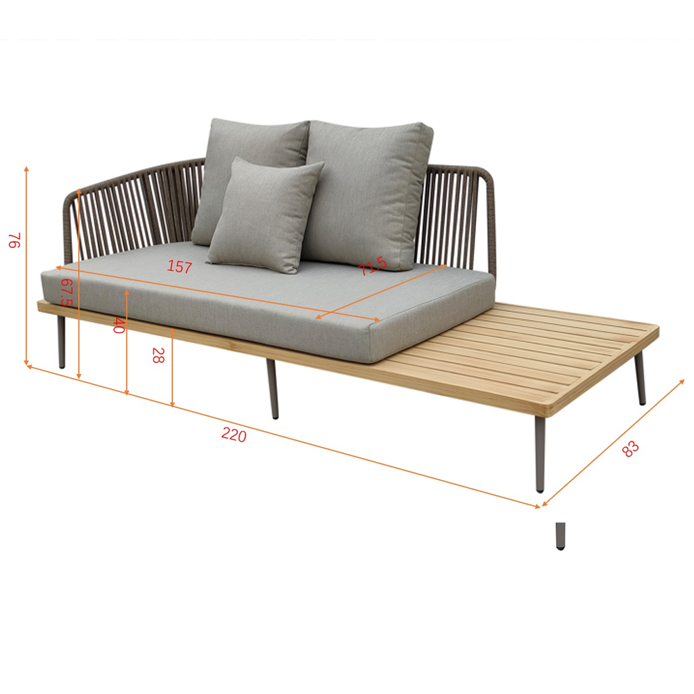 Диван трехместный уличный Street Comfort серый Диван трехместный уличный Street Comfort серый в Костроме