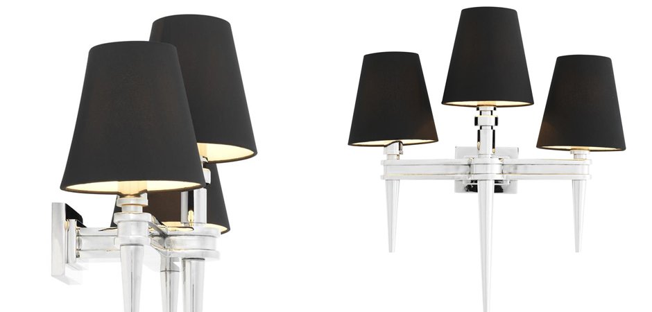 Бра Wall Lamp Waterloo Triple Nickel Бра Wall Lamp Waterloo Triple Nickel - Loft-Concept в Костроме