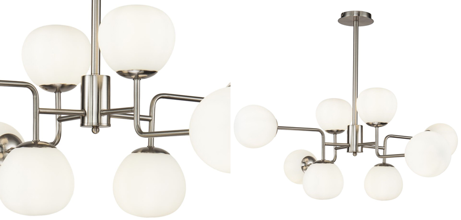 Люстра Tiepolo Ball Chandelier Nickel 8 Люстра Tiepolo Ball Chandelier Nickel 8 - Loft-Concept в Костроме