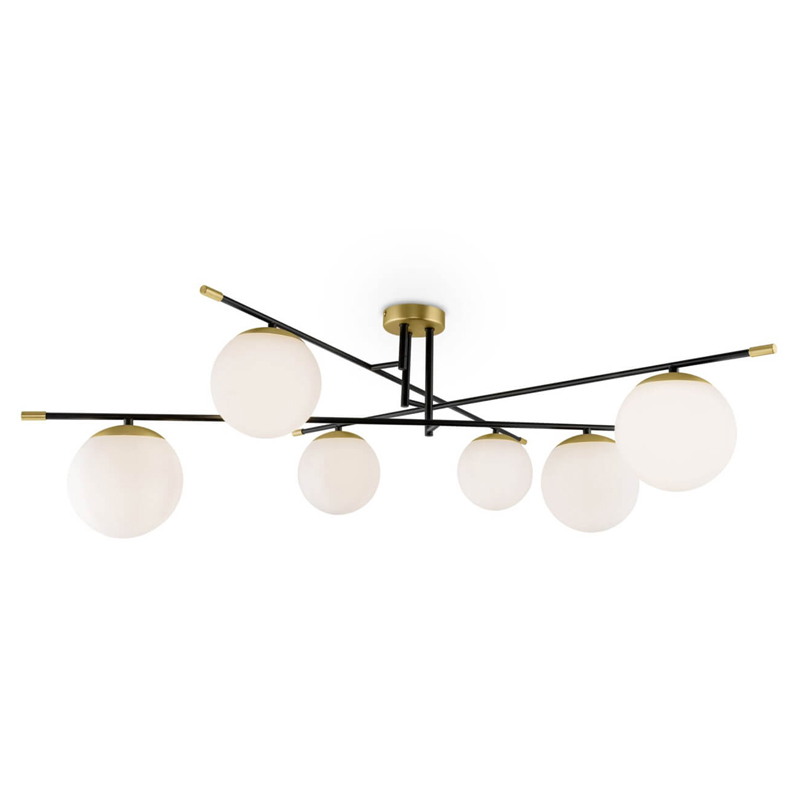 Потолочный светильник Spike Balls Hanging Lamp Белый Золотой Черный Потолочный светильник Spike Balls Hanging Lamp Белый Золотой Черный в Костроме | Loft Concept