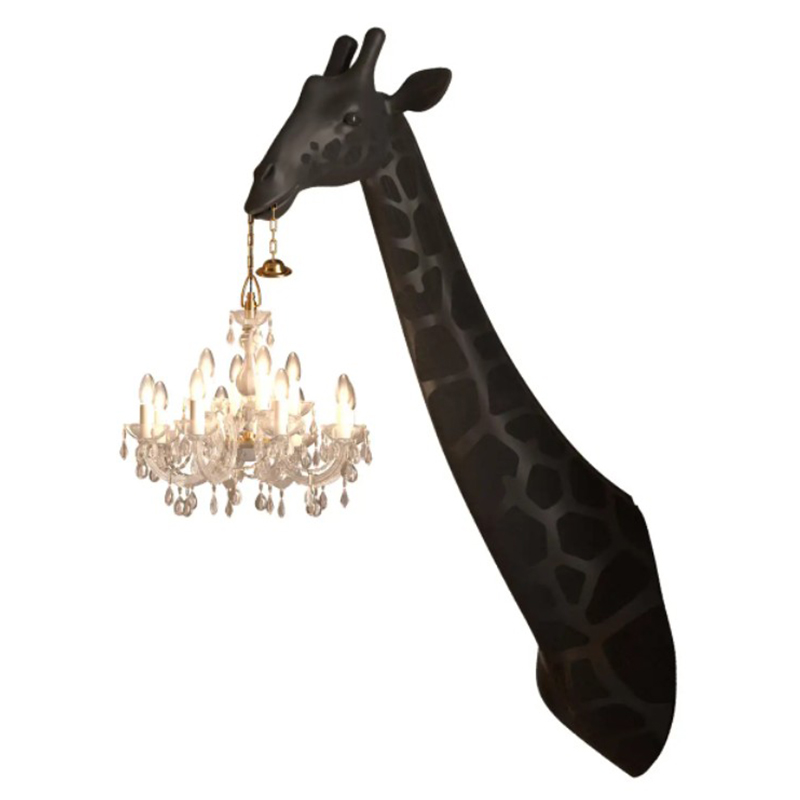 Бра черный жираф Black Giraffe Wall Lamp Sconce Chandalier Черный Бра черный жираф Black Giraffe Wall Lamp Sconce Chandalier Черный в Костроме | Loft Concept
