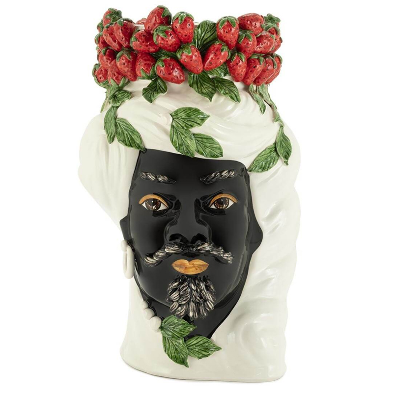 Ваза VASE STRAWBERRIES HEAD MAN BIG White Красный Белый Ваза VASE STRAWBERRIES HEAD MAN BIG White Красный Белый в Костроме | Loft Concept