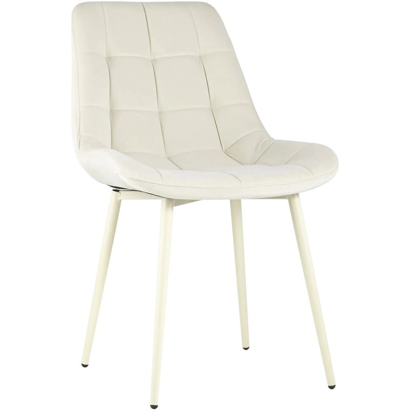 Стул NANCY Chair Молочный Цвет Белые Ножки Молочный Стул NANCY Chair Молочный Цвет Белые Ножки Молочный в Костроме | Loft Concept