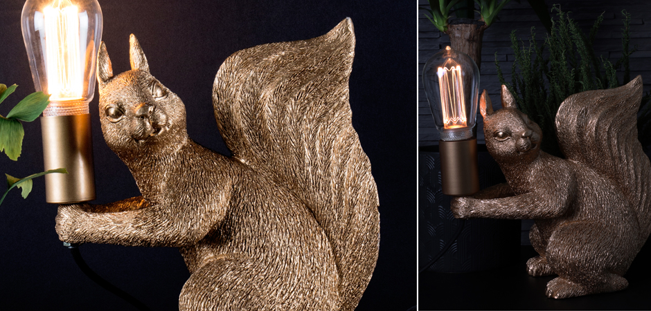 Настольная лампа Piff Table Gold Золотая белка Настольная лампа Piff Table Gold Золотая белка - Loft-Concept в Костроме