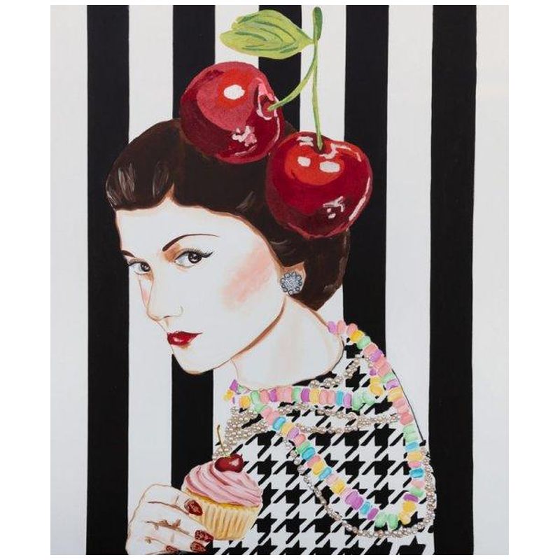 Картина Coco Chanel with Cherry Headdress Мульти Картина Coco Chanel with Cherry Headdress Мульти в Костроме | Loft Concept