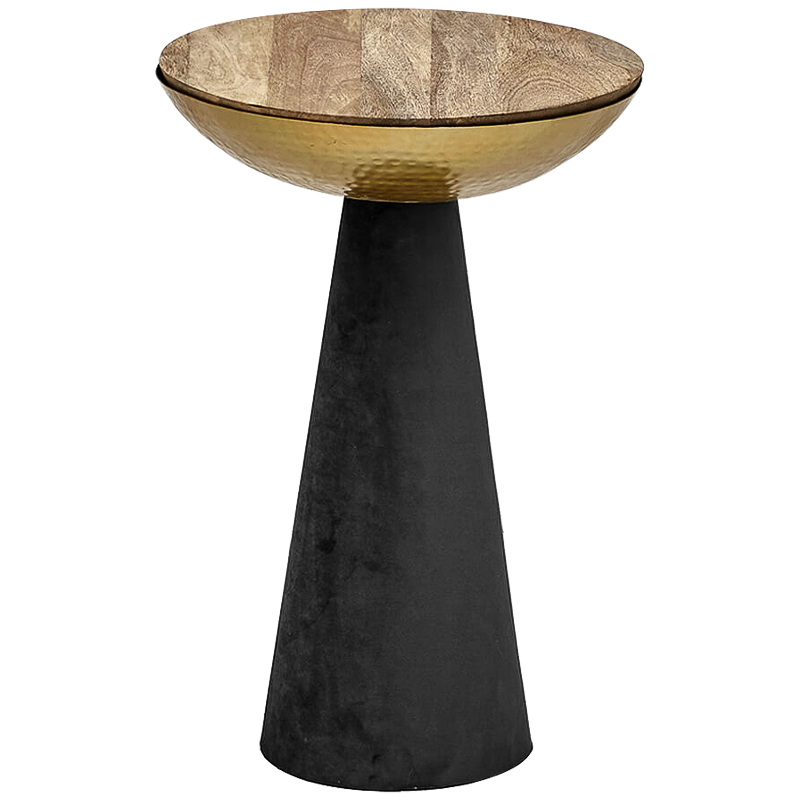 Приставной стол Roiberd side table Глянцевое золото Черный Древесина Приставной стол Roiberd side table Глянцевое золото Черный Древесина в Костроме | Loft Concept