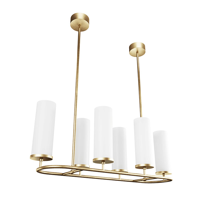 Люстра Дизайнерская Candle Holder 6 ламп Латунь Белый Люстра Дизайнерская Candle Holder 6 ламп Латунь Белый в Костроме | Loft Concept
