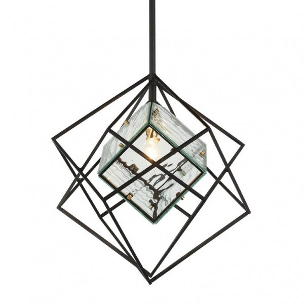Люстра Glass Cub Pendant 40 Черный Люстра Glass Cub Pendant 40 Черный в Костроме | Loft Concept