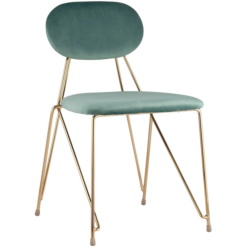 Стул Alice Chair Велюр Мятный цвет Мятный Золотой Стул Alice Chair Велюр Мятный цвет Мятный Золотой в Костроме | Loft Concept