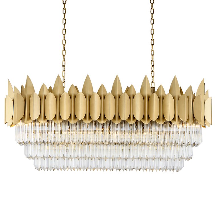 Подвесной светильник KEBO KING CHANDELIER Rectangle Латунь Прозрачное Стекло Подвесной светильник KEBO KING CHANDELIER Rectangle Латунь Прозрачное Стекло в Костроме | Loft Concept