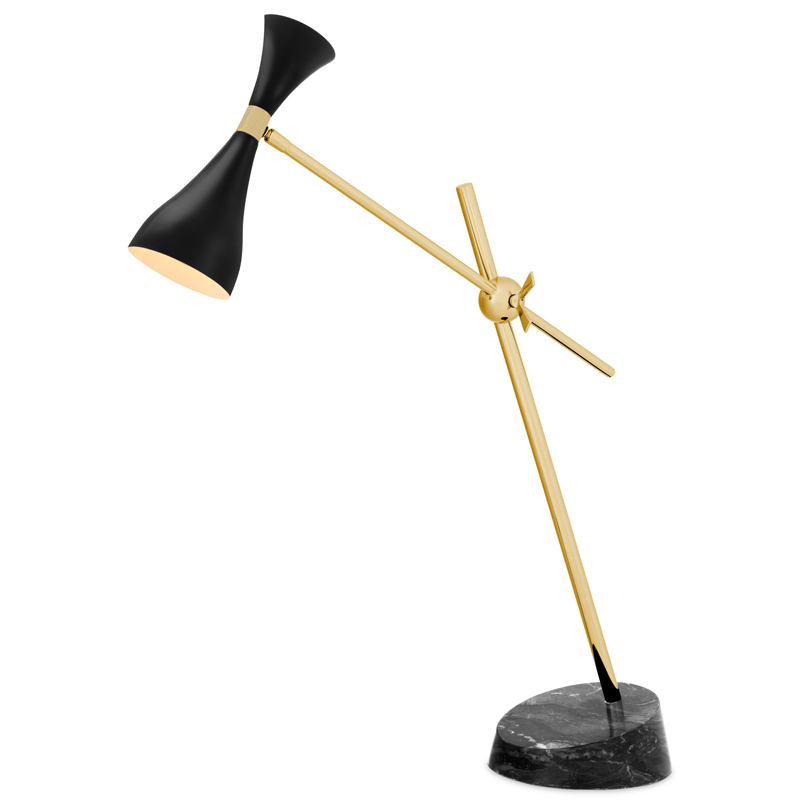 Настольная лампа Eichholtz Desk Lamp Cordero xl Черный Латунь Черный Мрамор Nero Настольная лампа Eichholtz Desk Lamp Cordero xl Черный Латунь Черный Мрамор Nero в Костроме | Loft Concept