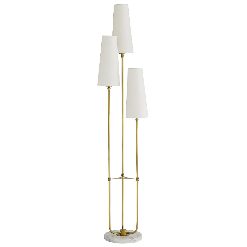 Торшер Arteriors ELIZABETH FLOOR TORCHIERE Латунь Белый Торшер Arteriors ELIZABETH FLOOR TORCHIERE Латунь Белый в Костроме | Loft Concept
