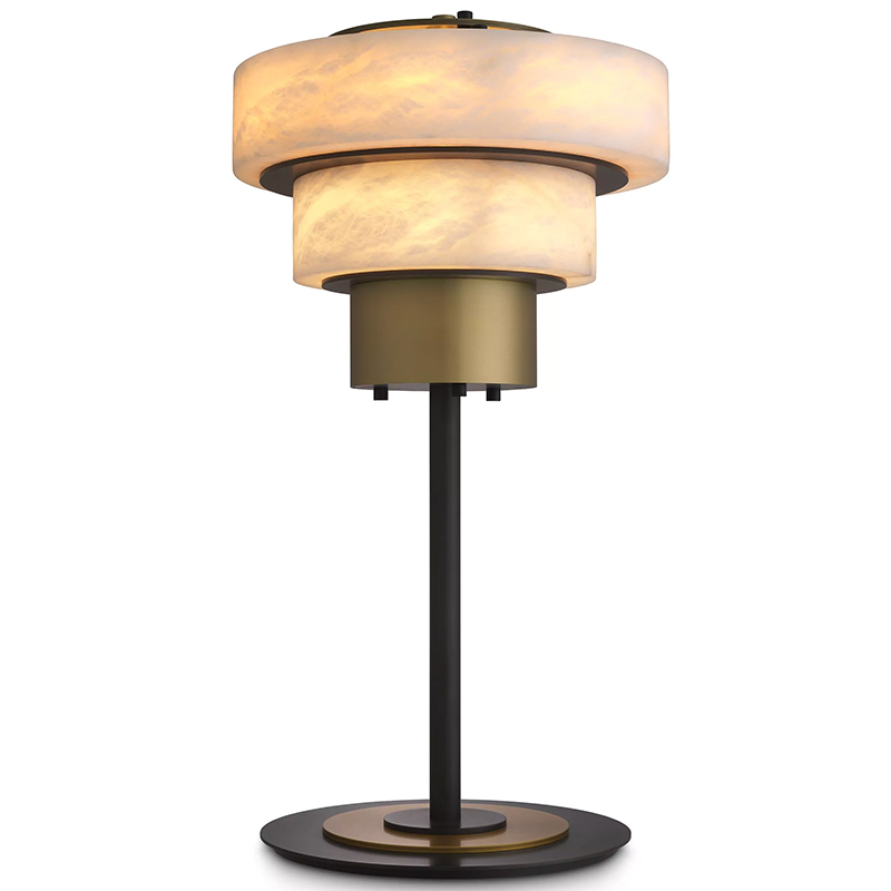 Настольная лампа Eichholtz Table Lamp Zereno Белый Латунь Черный Настольная лампа Eichholtz Table Lamp Zereno Белый Латунь Черный в Костроме | Loft Concept